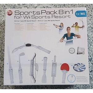 CTA Digital Wii Sports Resort 8-in-1 Accessory Kit Open Box Complete